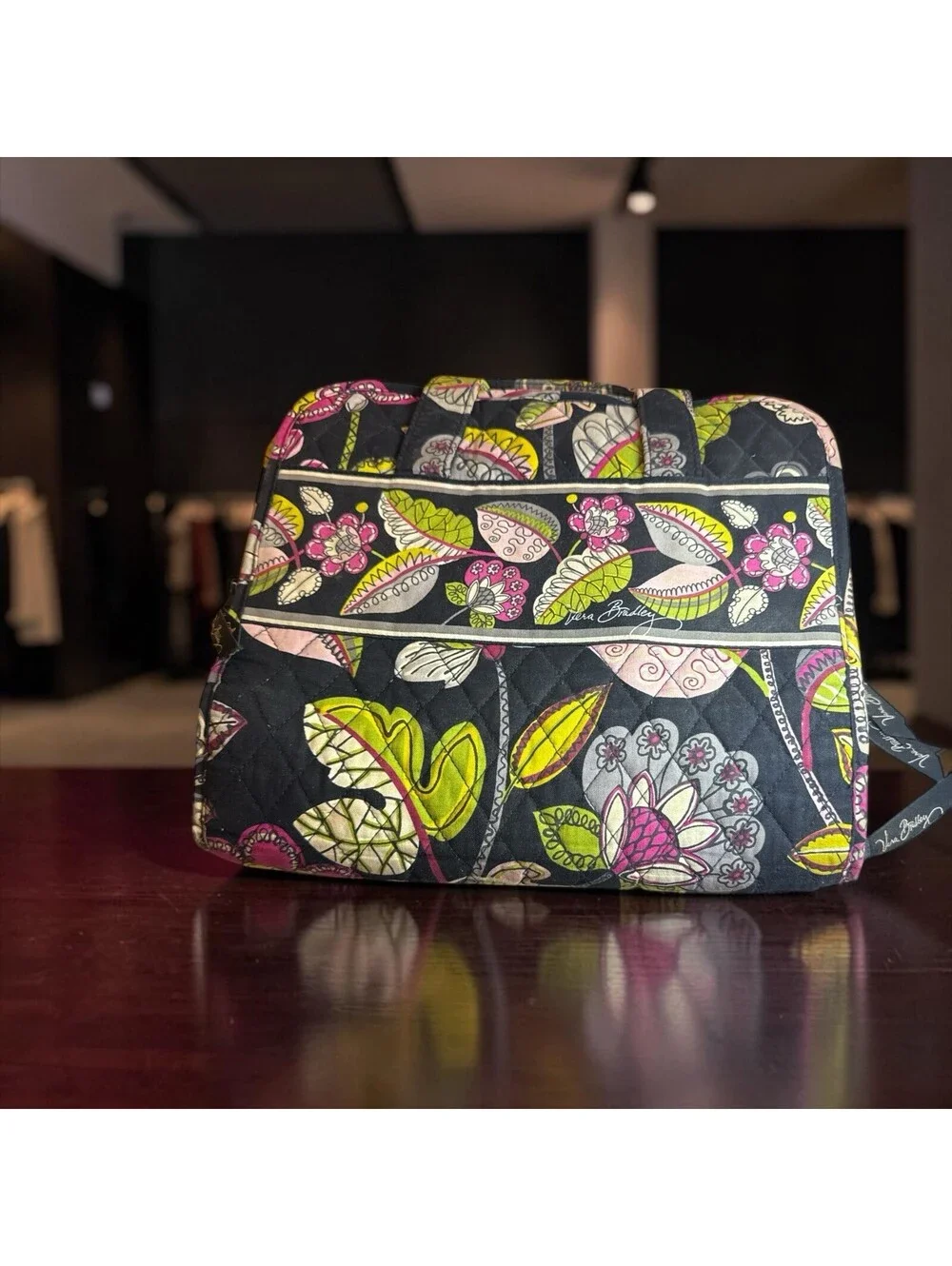 Vera Bradley MOON BLOOMS Hanging Organizer Travel Makeup Cosmetics Jewelry